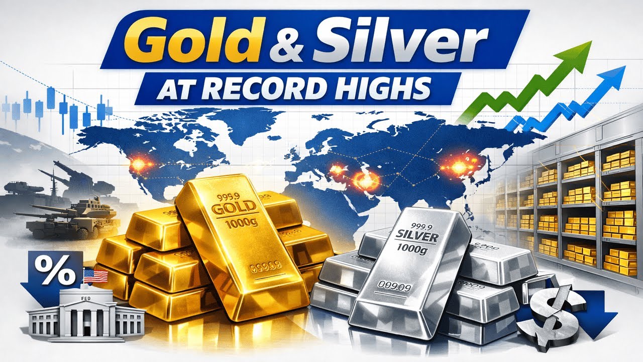 Gold Hits Record $4,643, Silver Near $94 | Rate Cuts, Geopolitics & Bank Forecasts