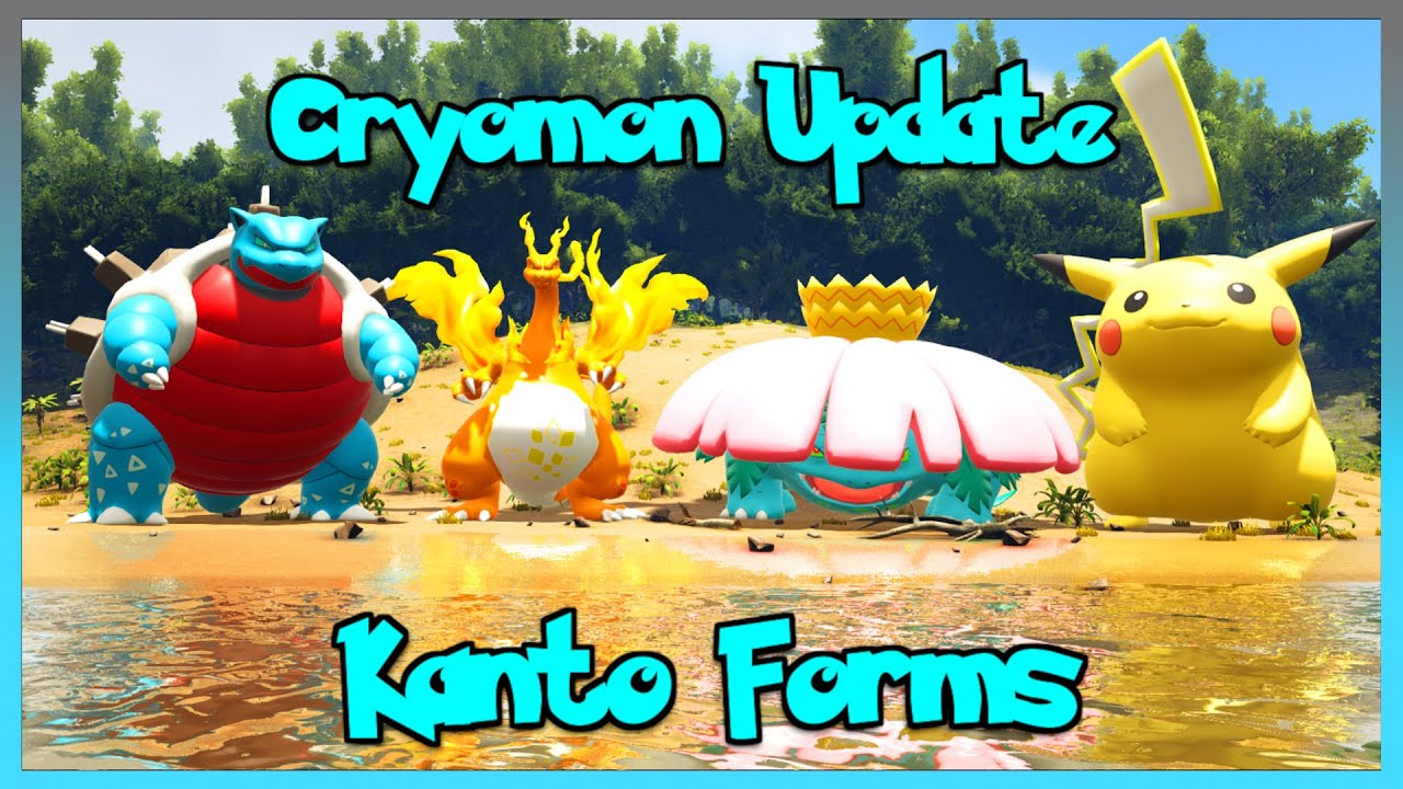 Cryomon ARK Mod Showcase: Kanto Starters Part 2 Alternate Forms