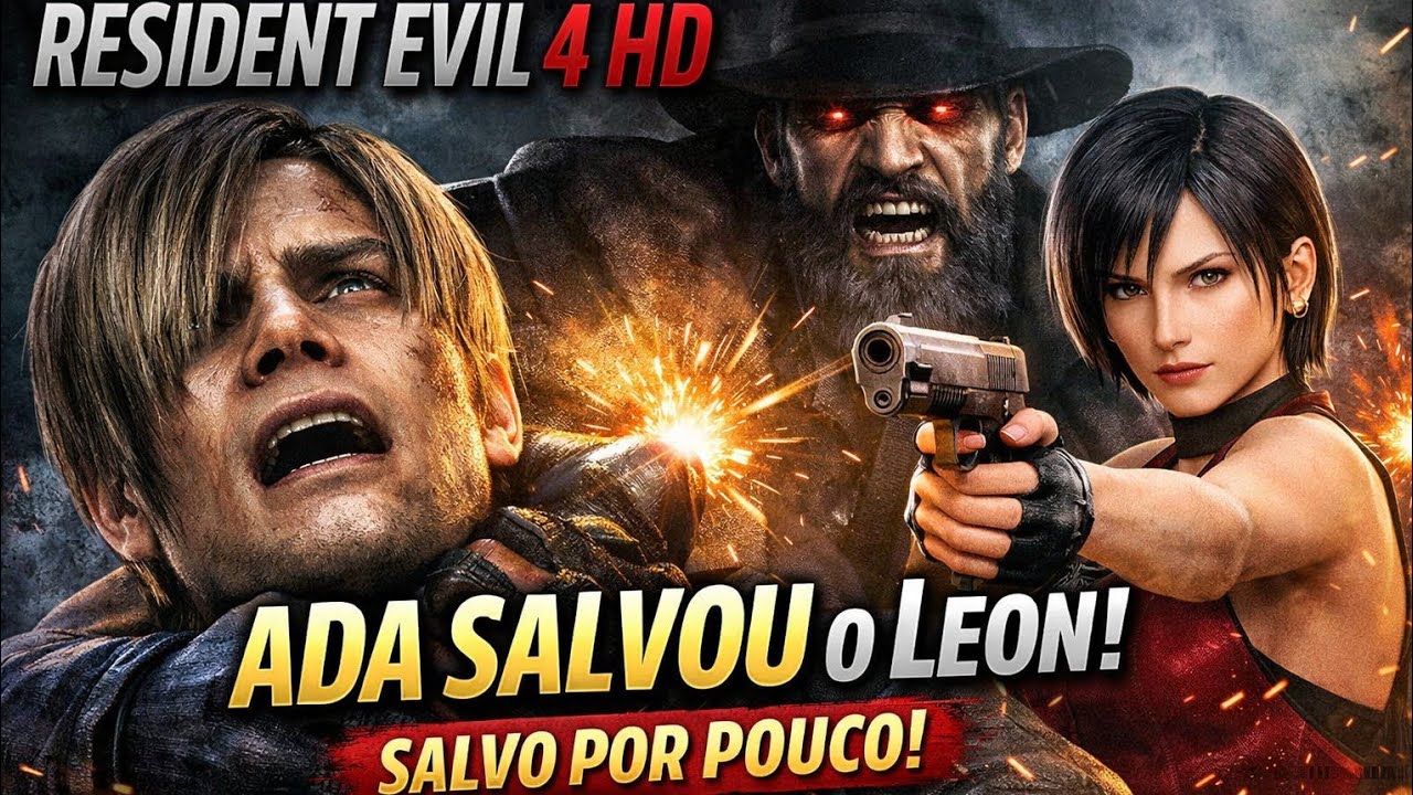 RESIDENT EVIL 4 HD  o retorno da Ada ! Leon é  salvo por pouco ( cena Clássica )