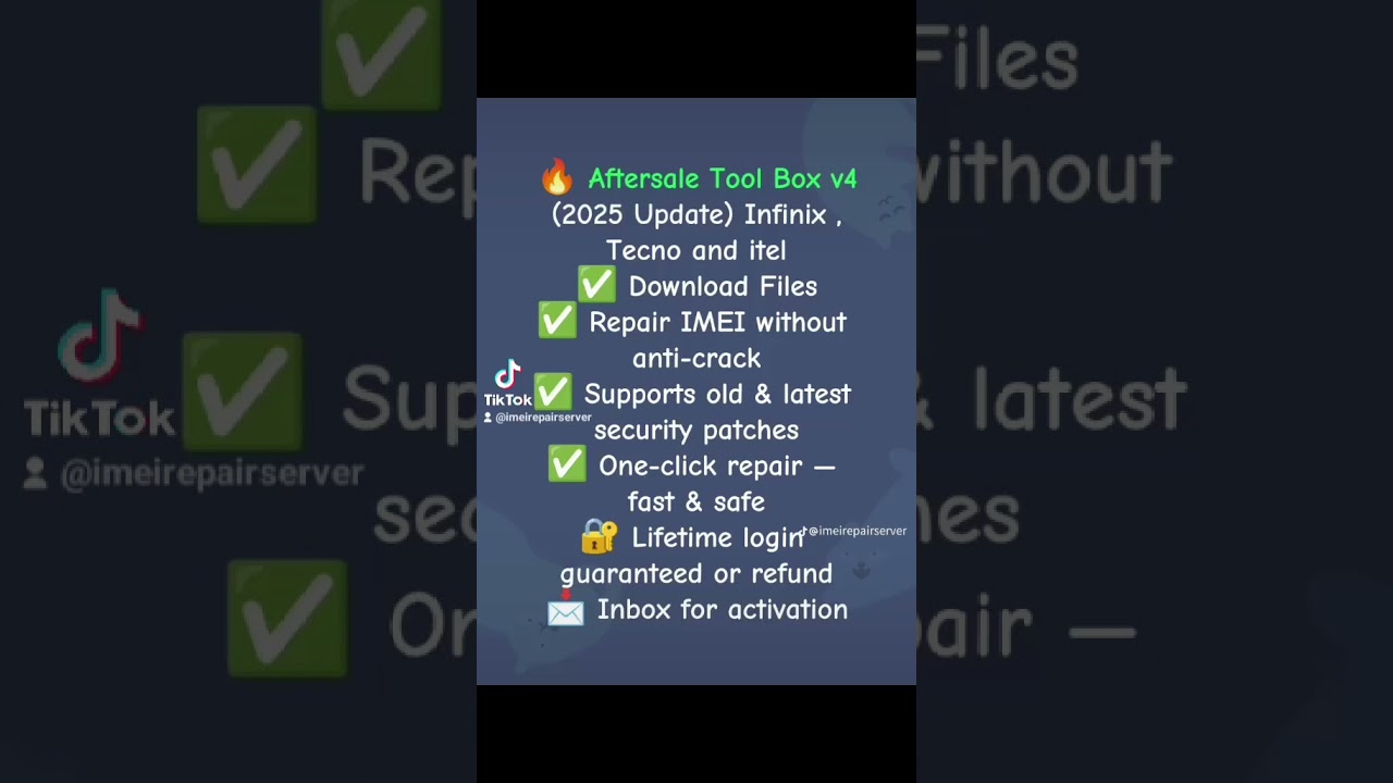 Aftersale Tool v4 &ndash; Tecno, Infinix, Itel IMEI Repair + File Download Activation 🚀