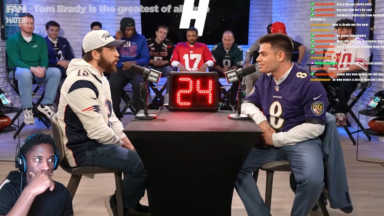 REACTING TO 1 Tom Brady Fan VS 10 Brady Haters!!