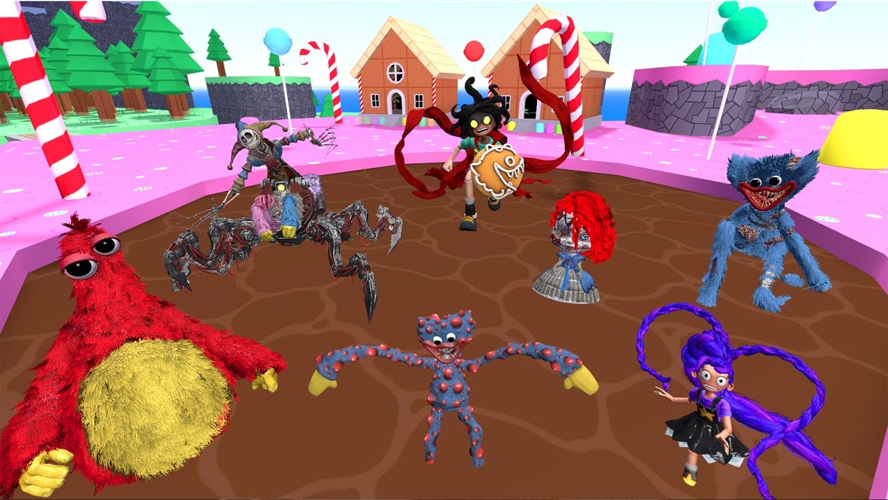 I Found Poppy Playtime Chapter 1-5 All Monsters in Candy Land | Garry's Mod