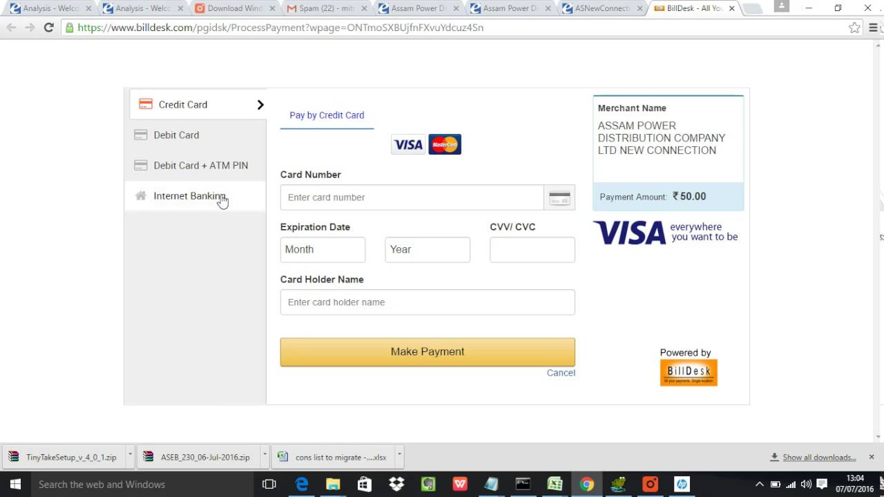 Online service connection registration APDCL
