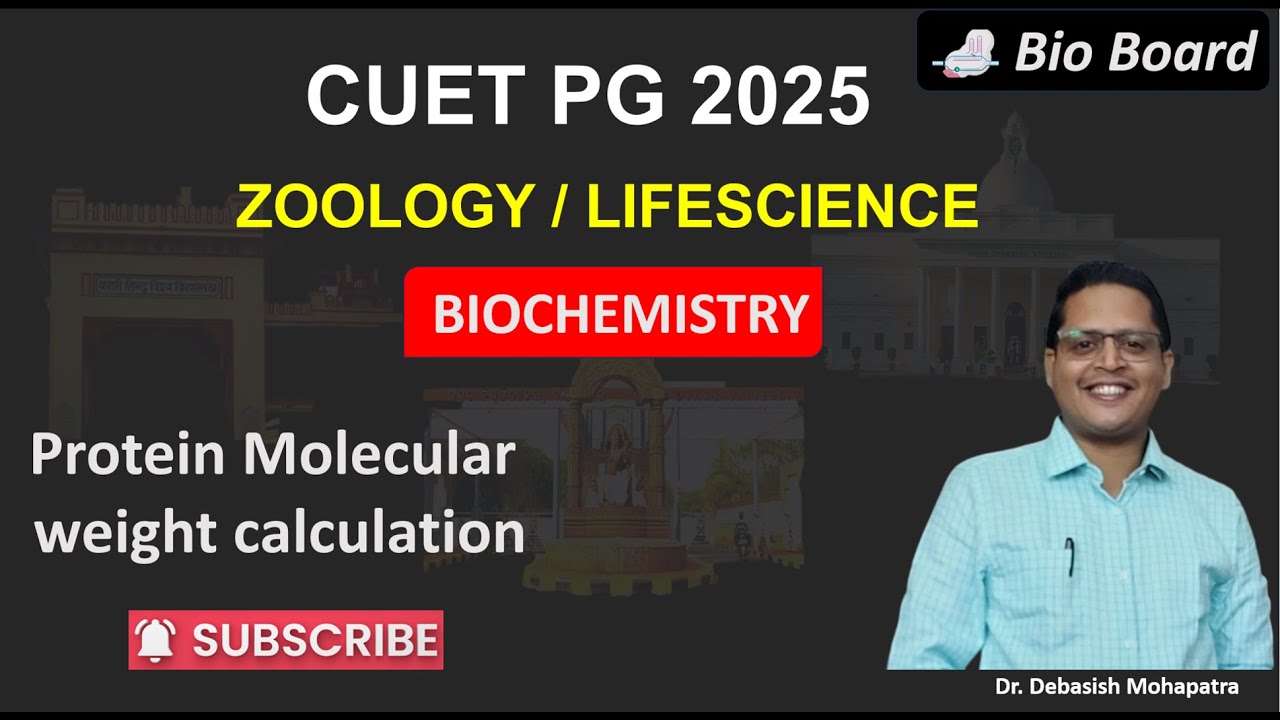 Calculation of molecular weight of Protein| CUET /CPET /CSIR-NET/ GATE/IIT JAM-2025