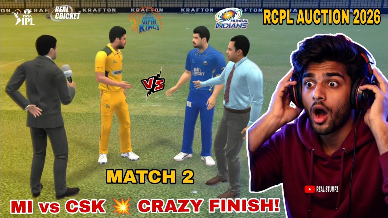 RCPL Auction 2026 🏏 MI 🆚 CSK | Match No. 2 LIVE from Chennai 😱 Real Cricket&trade; Gameplay