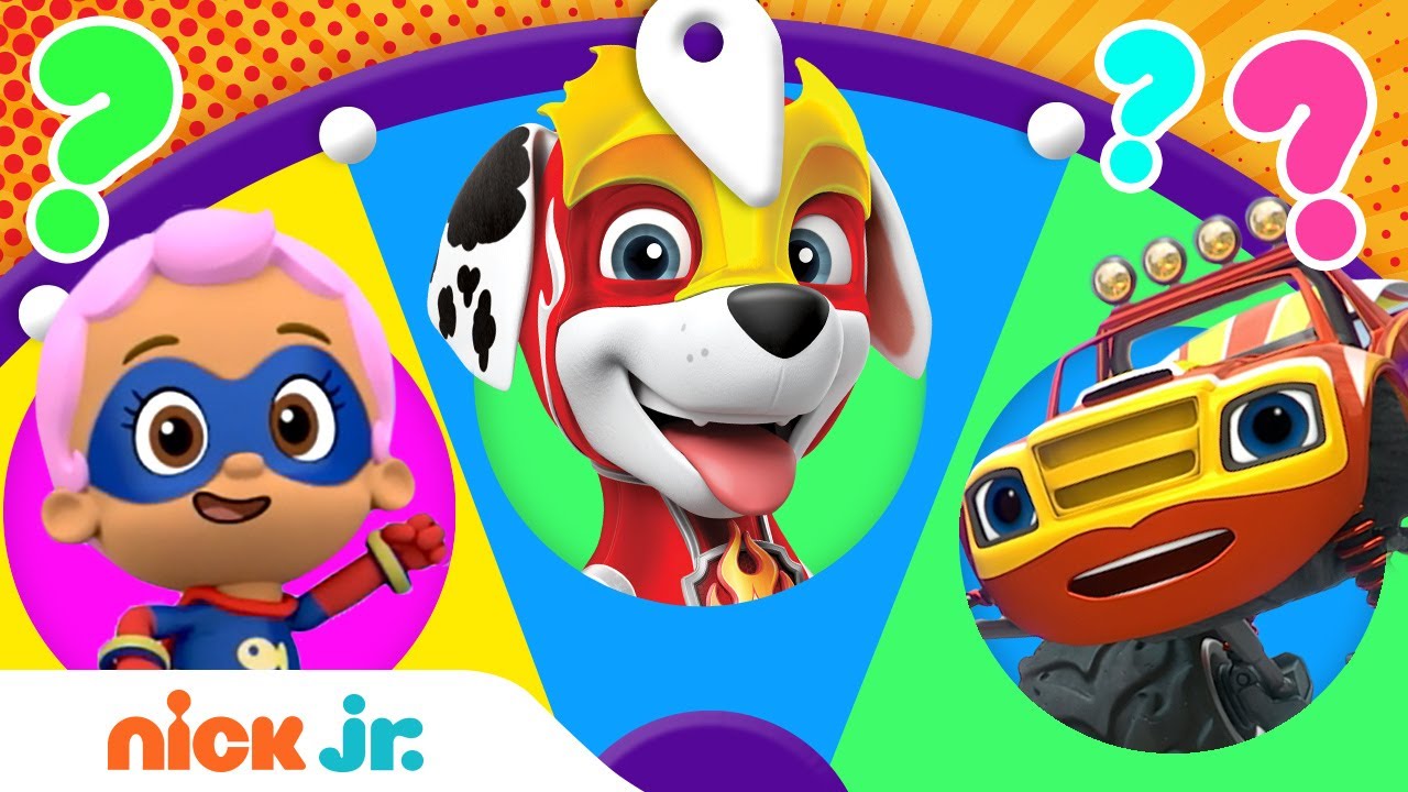 Super Hero Spin the Wheel #40⚡ w/ PAW Patrol, Bubble Guppies & More | Nick Jr.