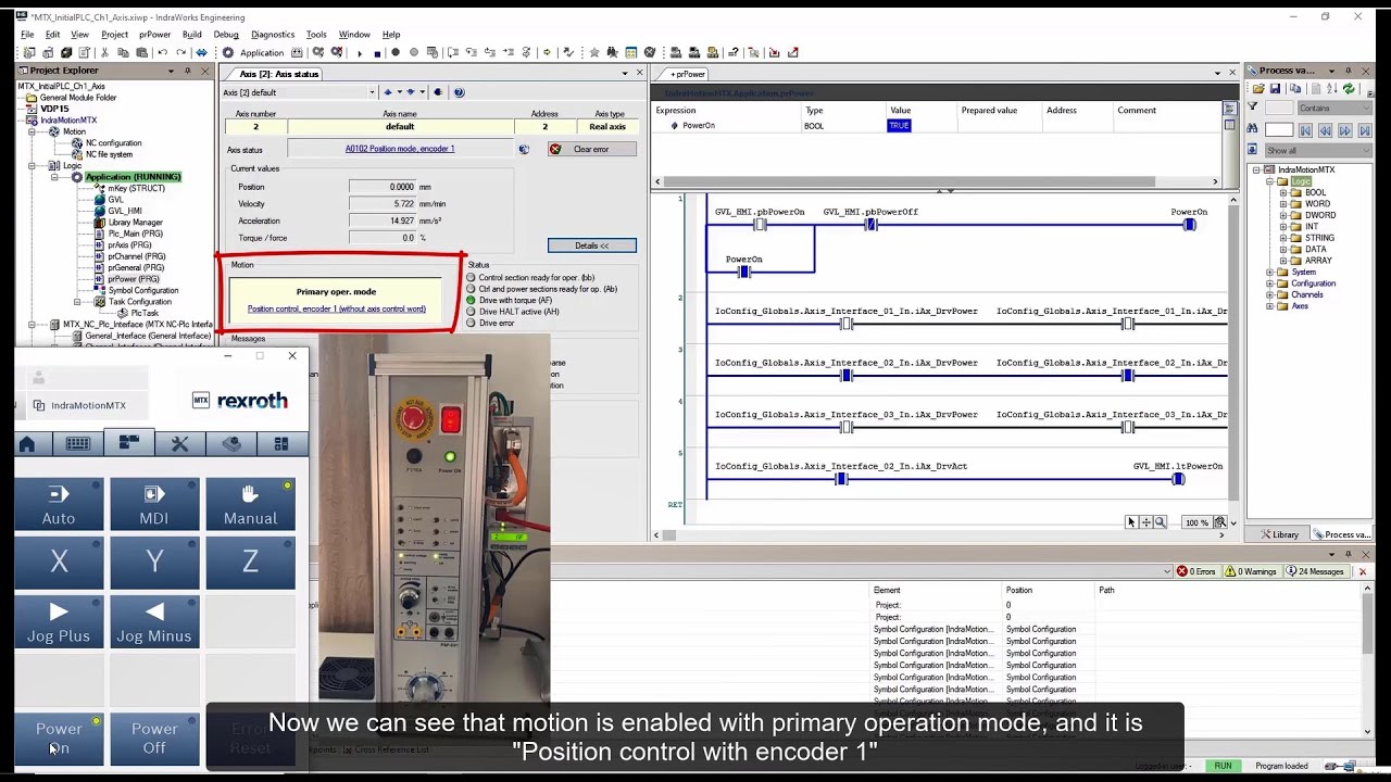 CNC MTX – Axis Setup and monitoring