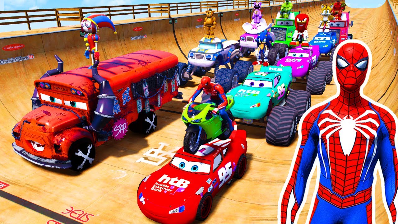 GTA V Superhero Racing – SPIDER-MAN, POPPY PLAYTIME 4 in the Ultimate Race!