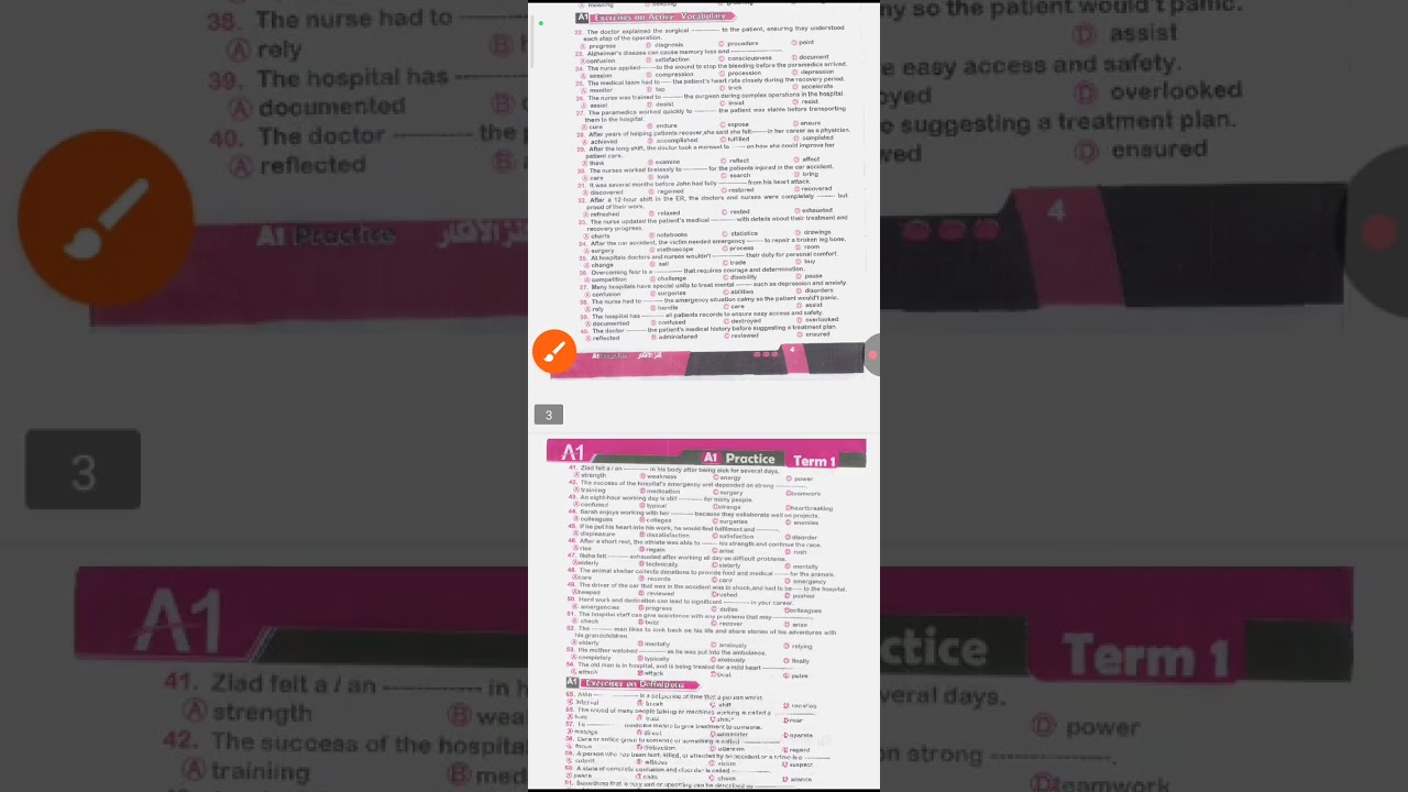 حل lesson 1-2 من ملخص A1 مراجعه نهائيه 