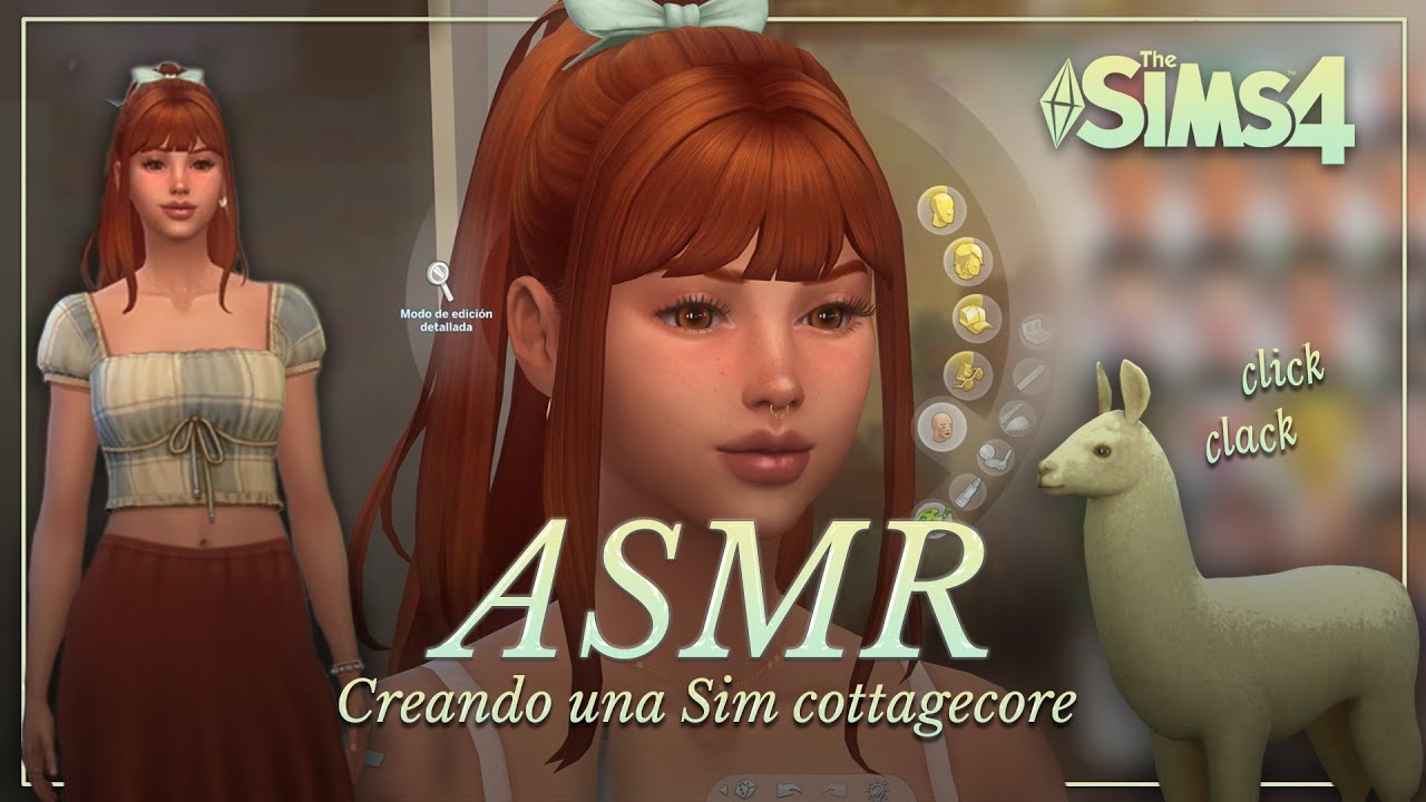ASMR ✧ ¿Creamos una Sim de estética cottagecore? 🍄🌿 | Los Sims 4 [binaural, gameplay susurrado]