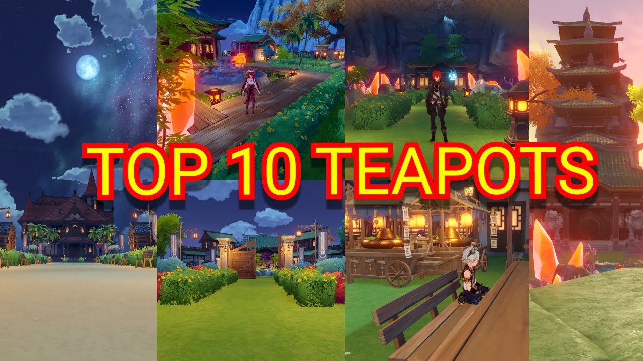 BEST TOP 10 DESIGNS SERENITEA POT IDEAS | GENSHIN IMPACT TEAPOT HOUSE DESIGN COMPILATION
