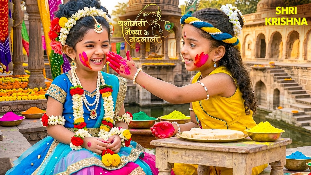 जब कान्हा ने राधा के गालों पर प्यार से गुलाल लगाया || मैया यशोदा का नंदलाला | YMKN | Shree Krishan