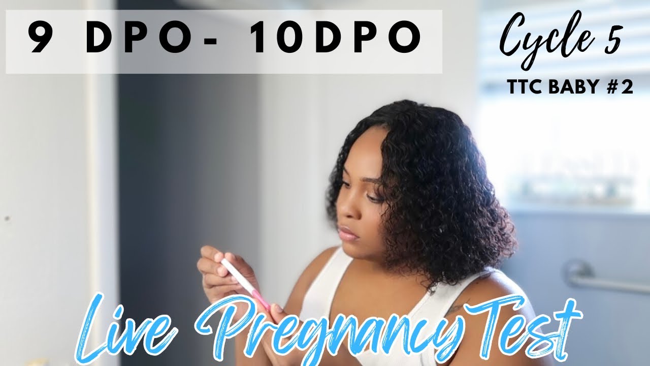 LIVE PREGNANCY TEST AT 9DPO-10DPO | LETROZOLE ROUND 1 (2.5mg) | TTC BABY #2