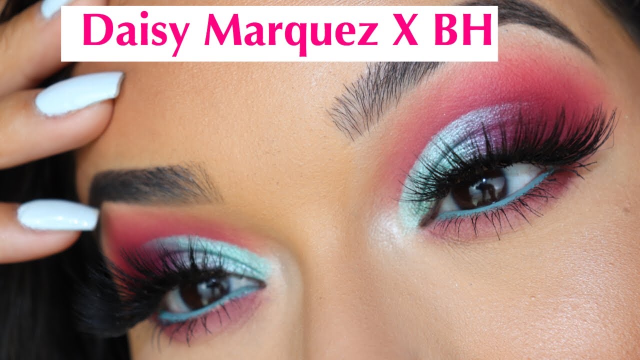 Pink and Tiffany Blue Eye Look using Daisy Marquez BH Palette