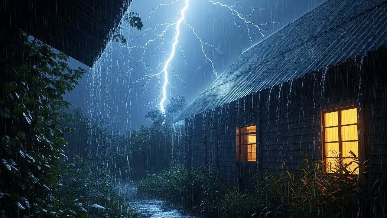 Rainstorm on Tin Roof 🌧️ Sleep, Relax & Calm Your Mind with Natural Rain #49