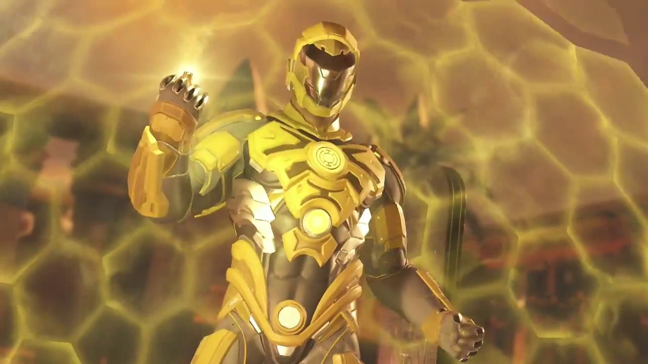 Injustice 2 Yellow Sinestro Gear Lantern in Battle Stimulator