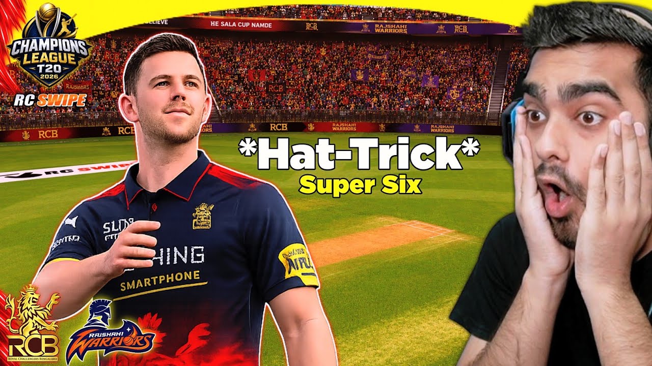 Super 6! RCB Vs Rajshahi Warriors Champions League RC Swipe Hardcore Dynamic AI