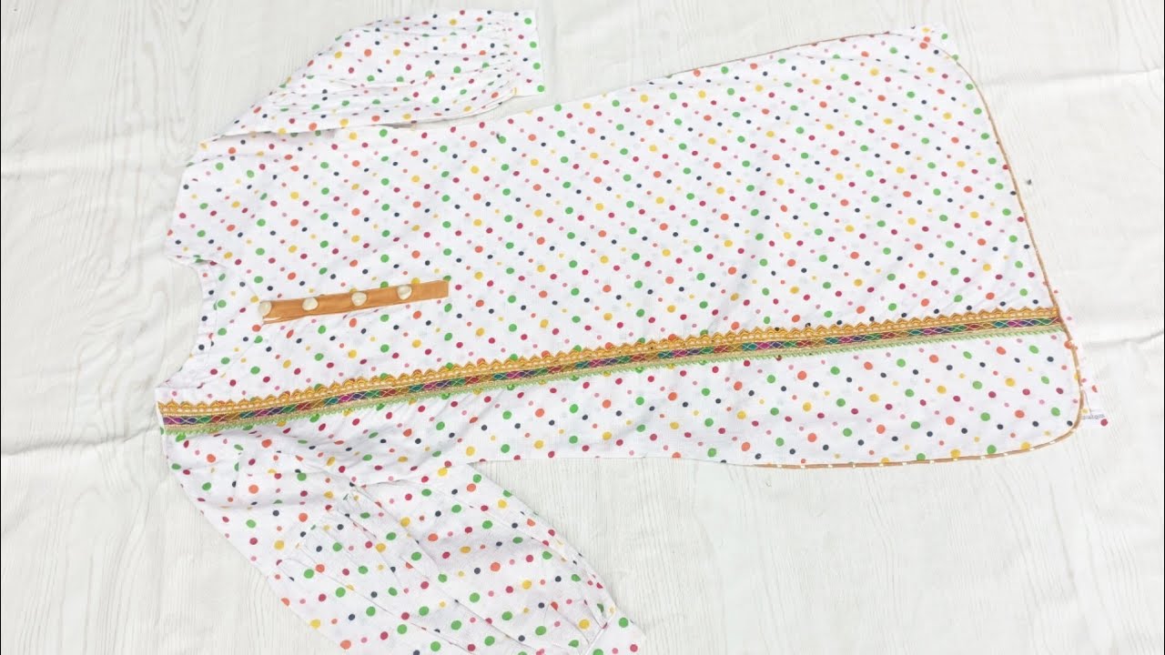 little girl kurti cutting and stitching || round daman kurti design || baby girl frock