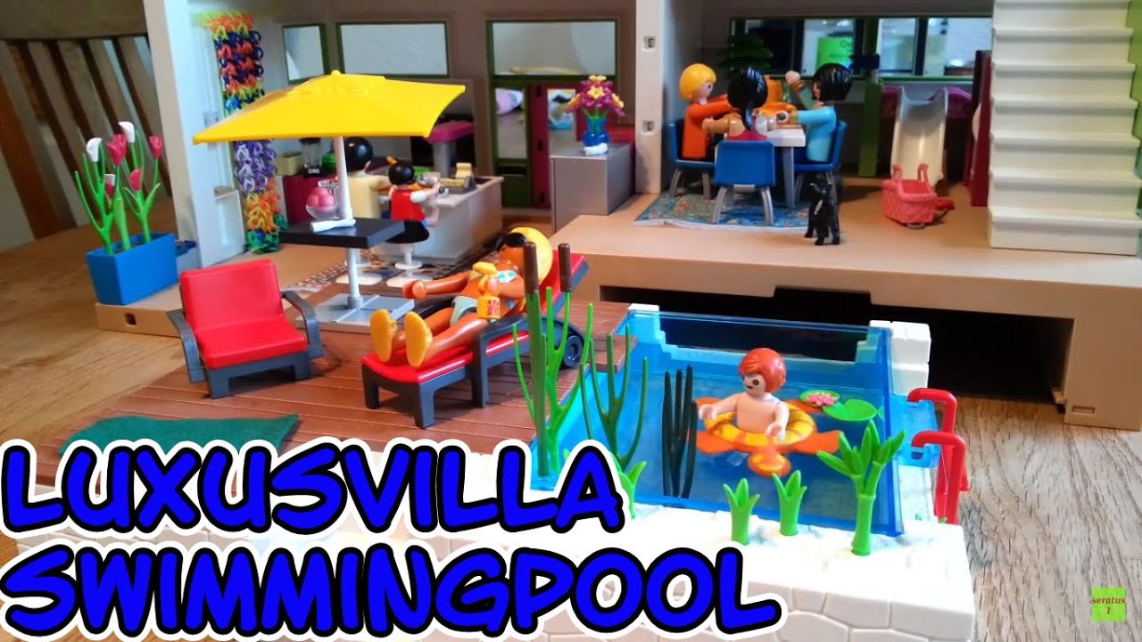 Playmobil Swimmingpool für Luxusvilla seratus1 deutsch unboxing 5575