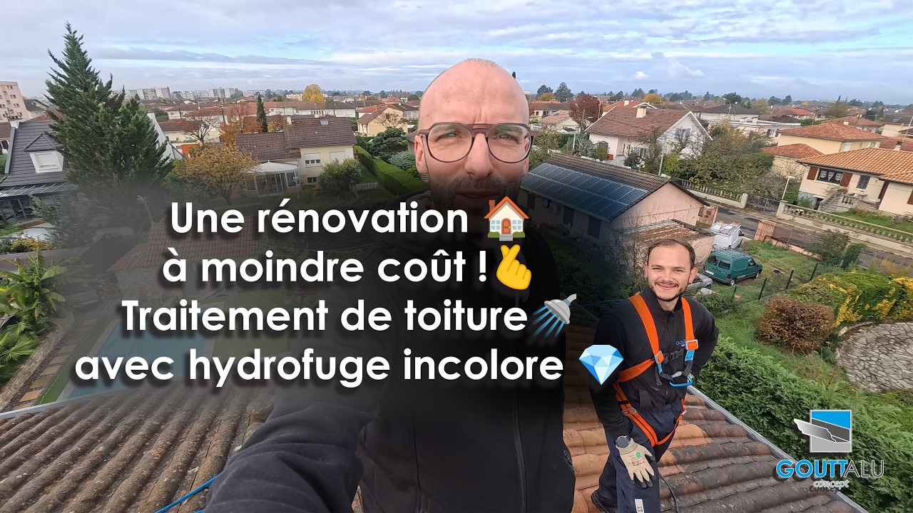 Une rénovation 🏠 à moindre coût !🫰Traitement de toiture🚿 avec hydrofuge incolore 💎