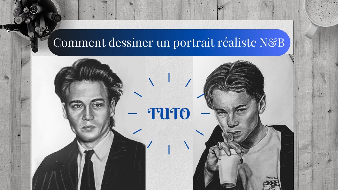Comment dessiner un visage (portrait) réaliste en noir et blanc [Tuto]