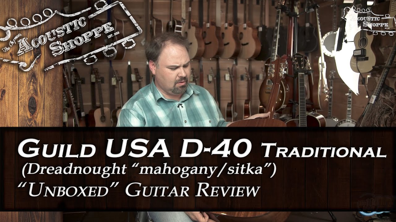 Guild USA D-40 Traditional Acoustic Guitar 