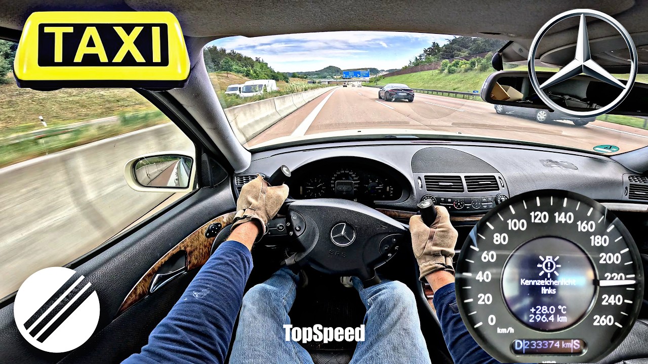 2004 Mercedes-Benz E200 CDI W211 *TAXI* TOP SPEED DRIVE ON GERMAN AUTOBAHN 🏎