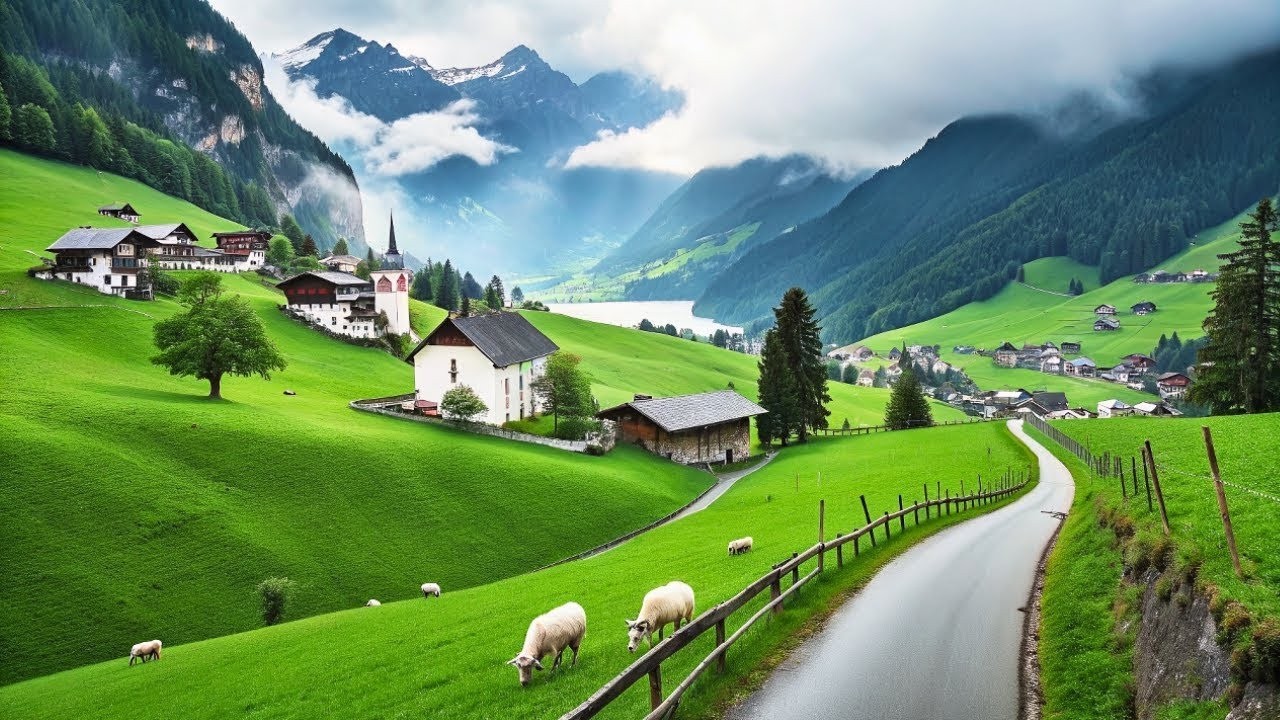 Switzerland’s Heaven Relaxing Walk in the Most Beautiful Alpine Countryside