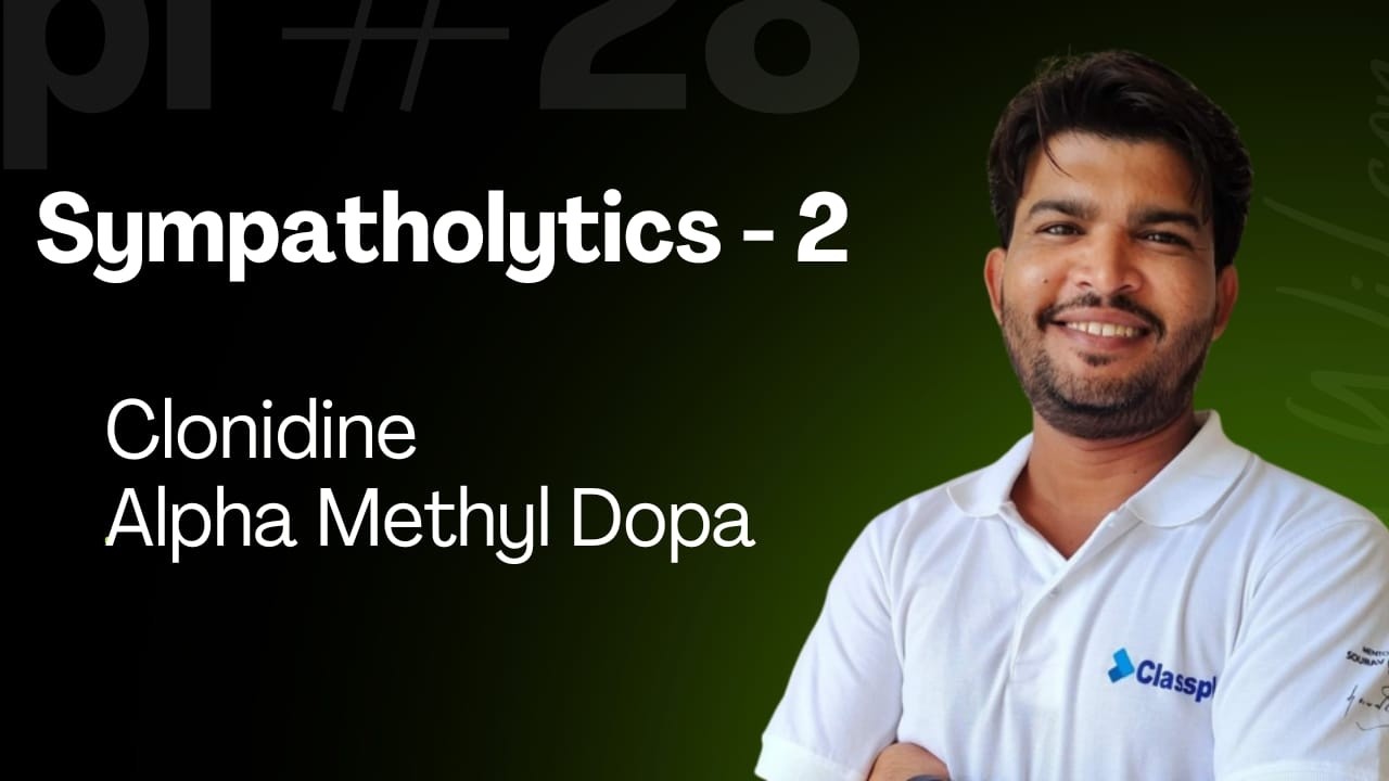 Sympatholytics  2 | Clonidine | Alpha Methyl Dopa | Centrally Acting Sympatholytics |