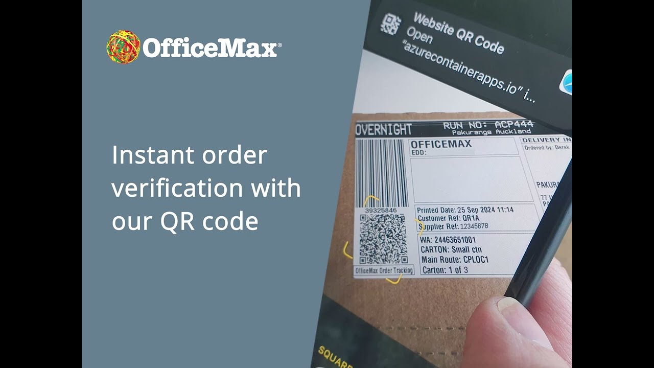Fast order verification with our QR code