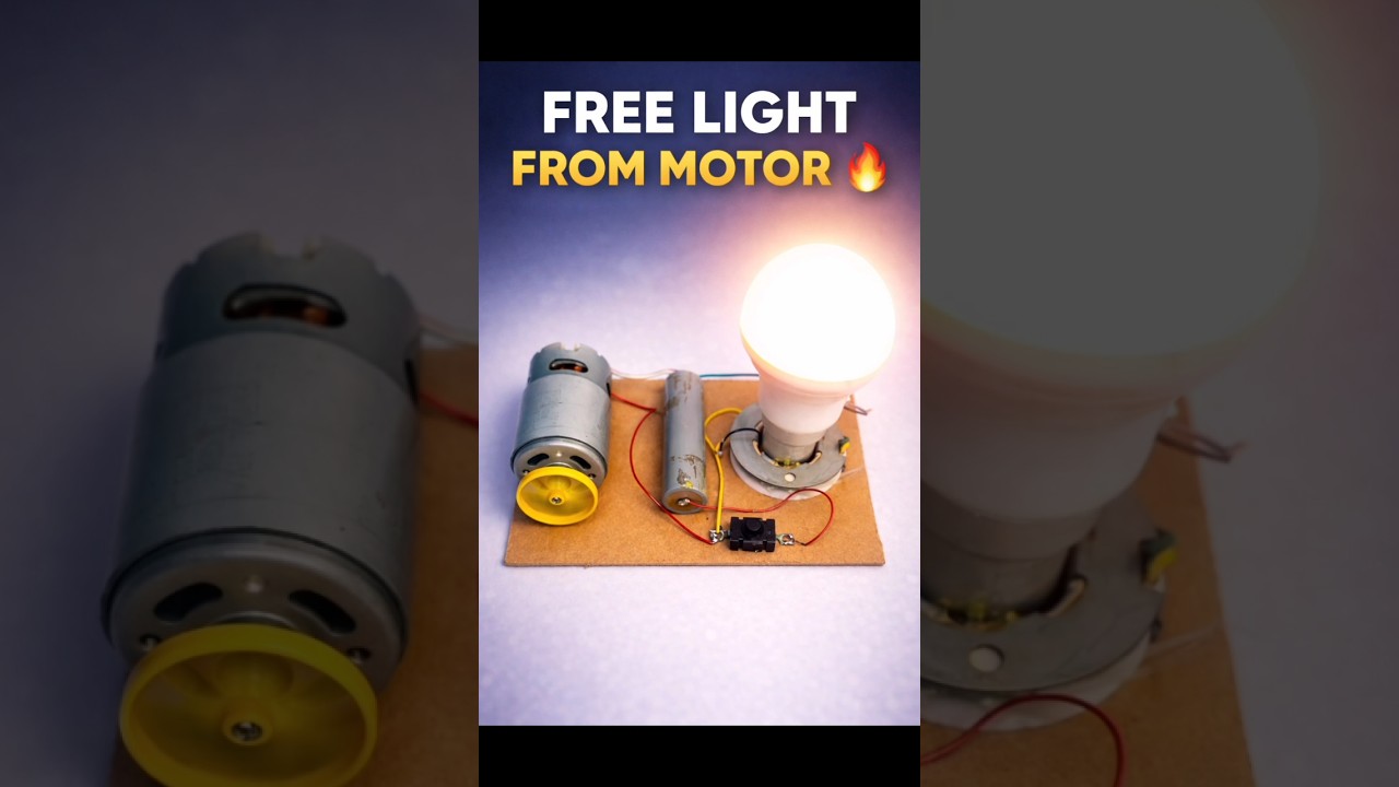 Free Light from Motor ⚡💡 | 100% Working Trick