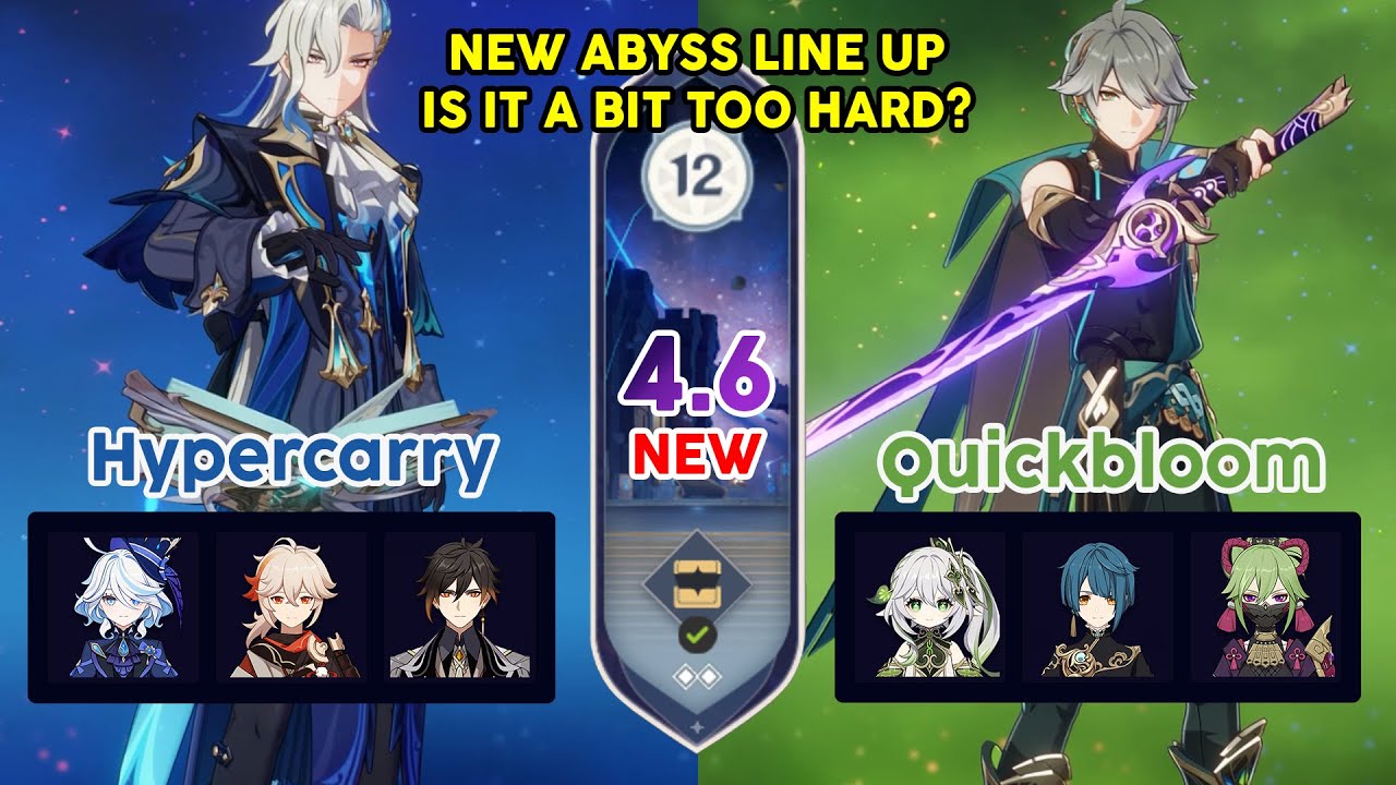 NEW SPIRAL ABYSS 4.6 LINEUP! | C0 Neuvillette Hypercarry & C0 Alhaitham Quickbloom | Floor 12 (9★)