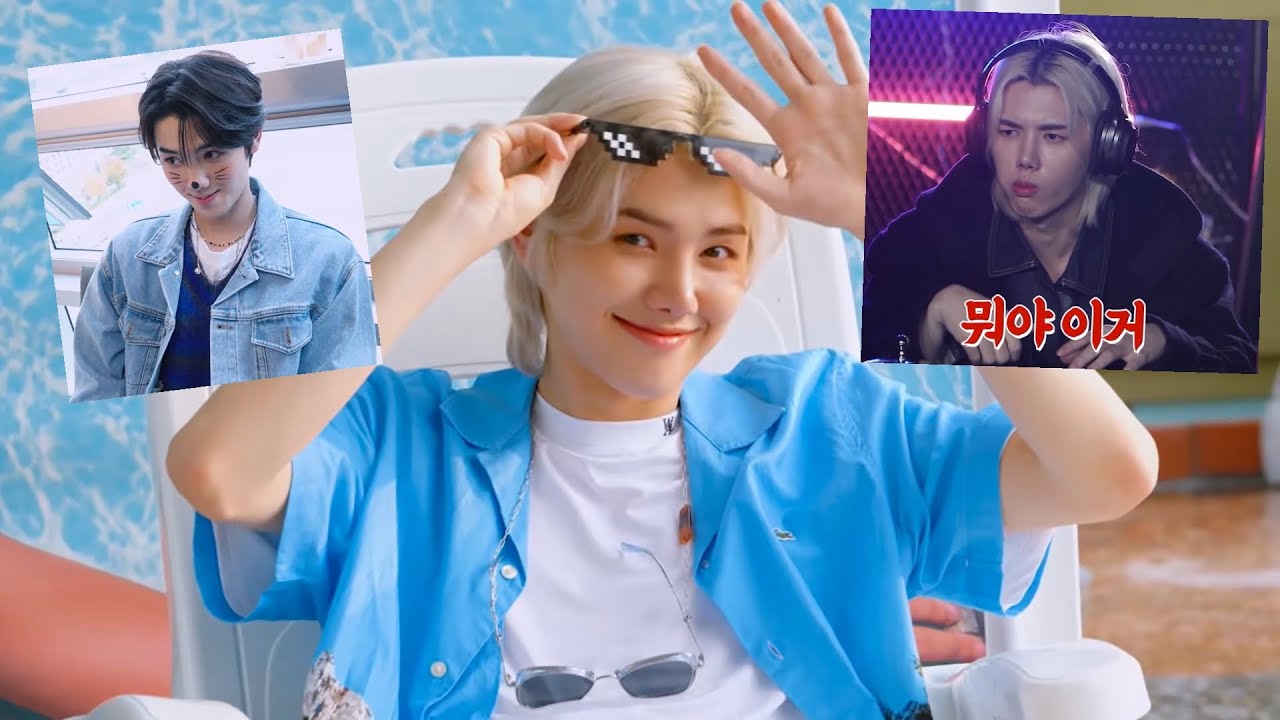 Minhee living in his own happy little introvert world 😊
