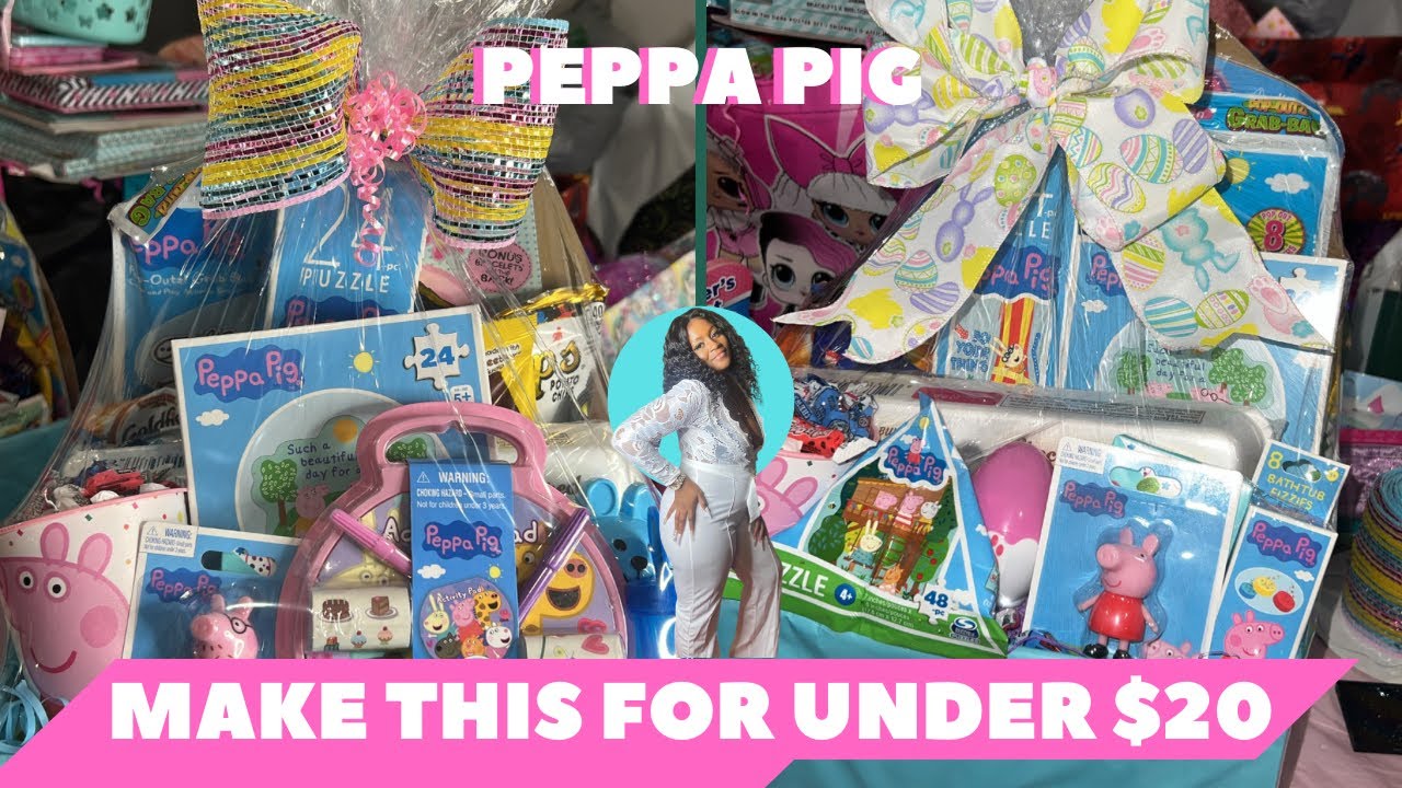 Peppa Pig Easter Basket | Turn a Box into A Basket | Dollar Tree Basket #easterbasket #basketmaking