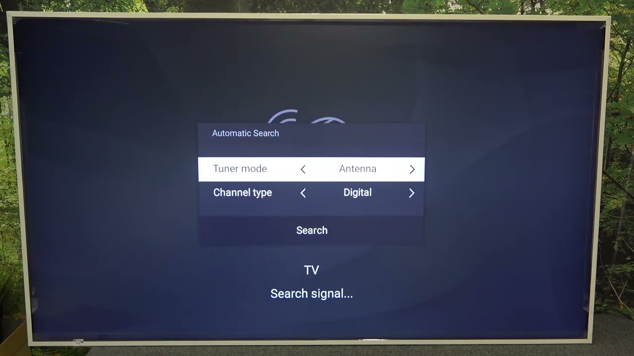 TCL NXTFrame 55A300W - Проверка каналов | Поиск телевизионных каналов