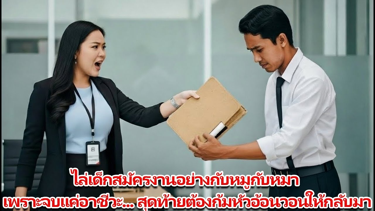 ไล่เด็กสมัครงานอย่างกับหมูกับหมา เพราะจบแค่อาชีวะ... สุดท้ายต้องก้มหัวอ้อนวอนให้กลับมา