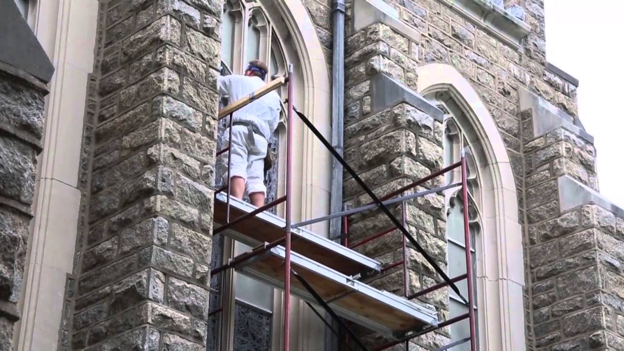 Washington Memorial Chapel in Valley Forge Stained Glass  Removal pt.3