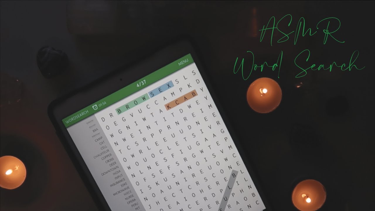 MY FIRST ASMR VIDEO | Word search, iPad, whispering, tracing
