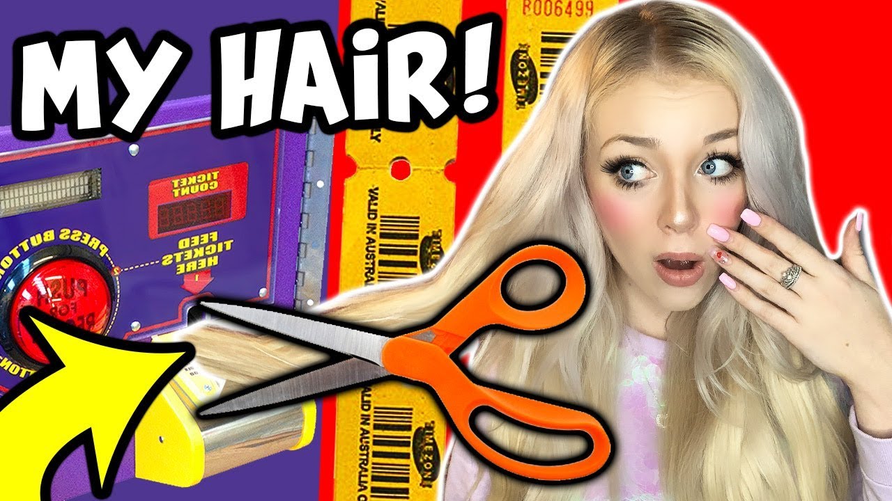 OMG THE ARCADE MACHINE CHOPPED MY HAIR OFF!!