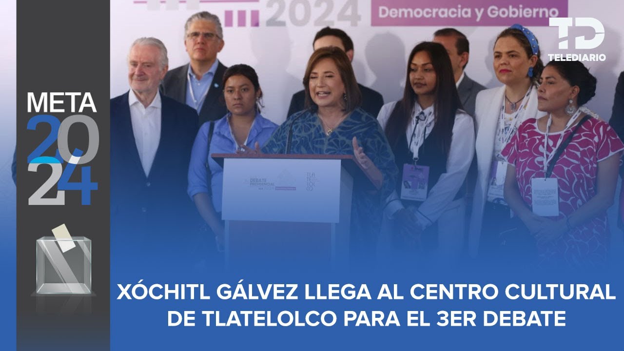 Xóchitl Gálvez llega al CCU para el tercer debate