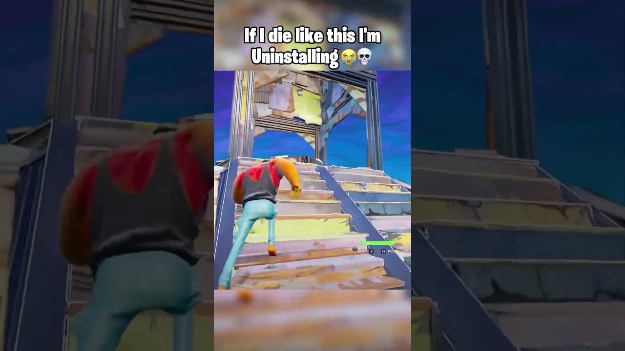If I die like this I&rsquo;m uninstalling 💀😭 #fortnite #fortniteclips