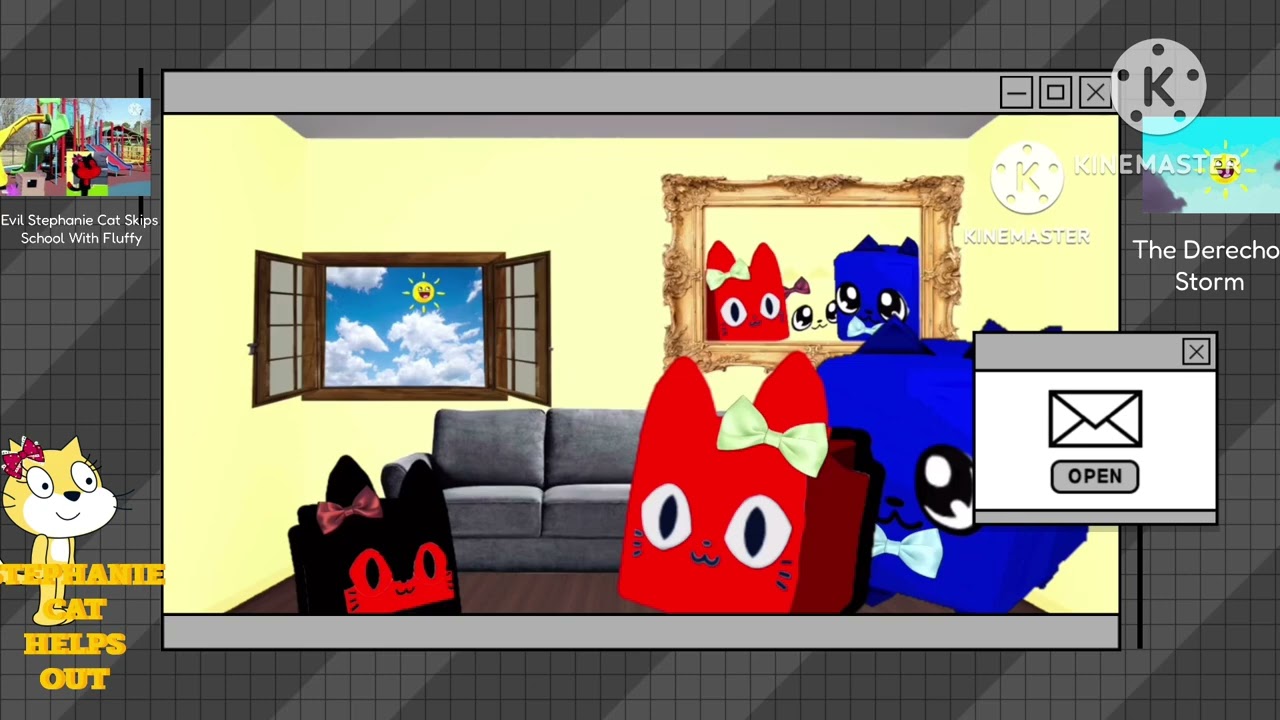 Evil stephanie cat plays roblox in class