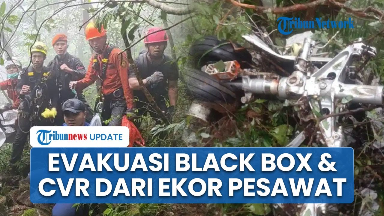 Dramatis Tim SAR Evakuasi Ekor Pesawat usai CVR & Black Box ATR Ditemukan Utuh di Jurang Bulusaraung