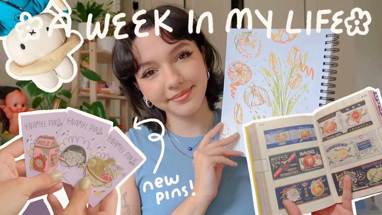 art studio vlog 029✹ mini shop update, catching up on work + finding the time to paint/draw