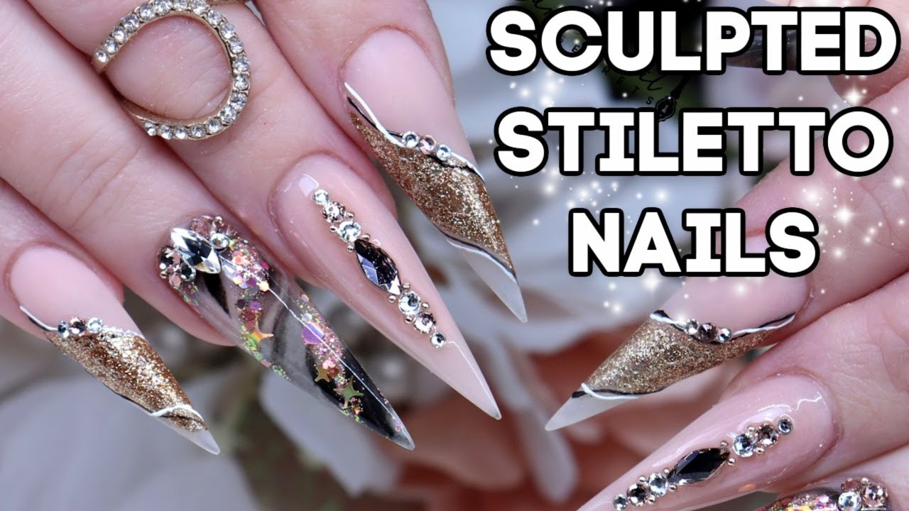 SCULPTED STILETTO ACRYLIC NAILS + FULL REMOVAL
