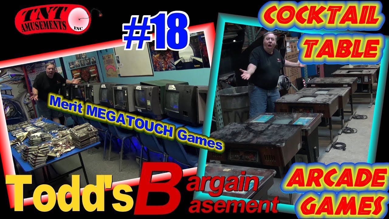 #1408 Todd's BARGAIN BASEMENT #18-Cocktail Table ARCADE VIDEO GAMES & MEGATOUCH-TNT Amusements