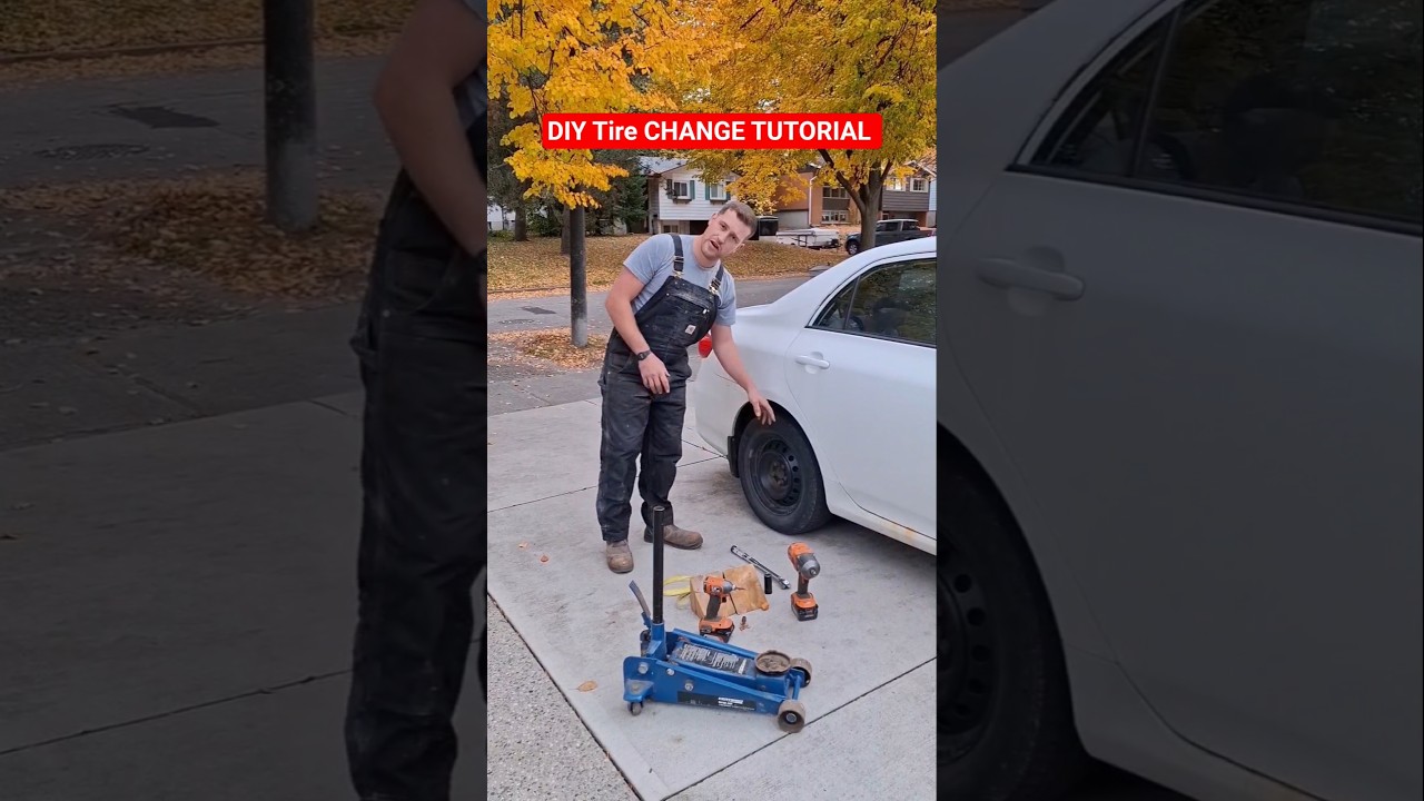 DIY TIRE CHANGE TUTORIAL all the steps & tools required #tirechange #tires #vehiclerepair #diytips