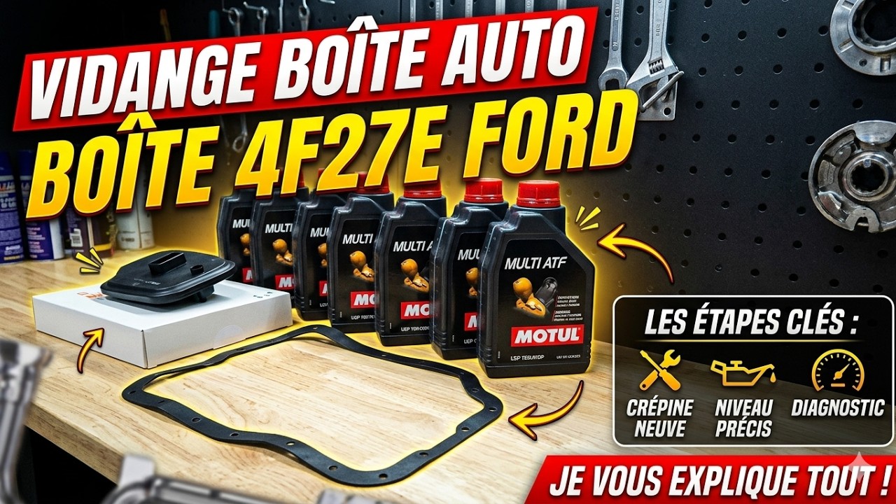vidange de boîte automatique type 4F27E Ford Focus, je vous explique tout