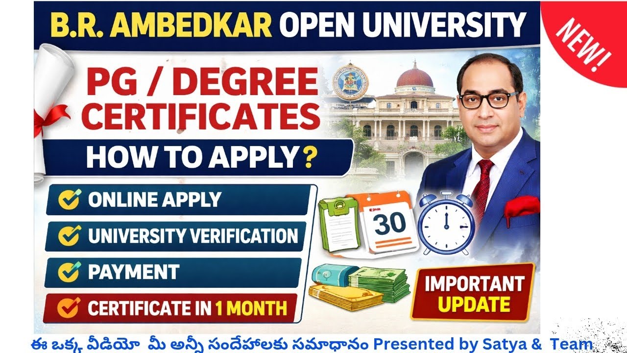 DR BRAOU Certificate Application Process 2026 | OD, TC, Migration, Bonafide  Step-by-Step Telugu