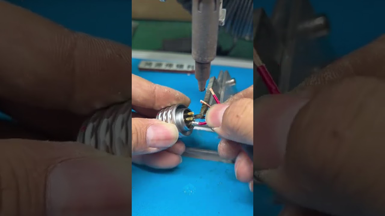 Aviation connector soldering wires 